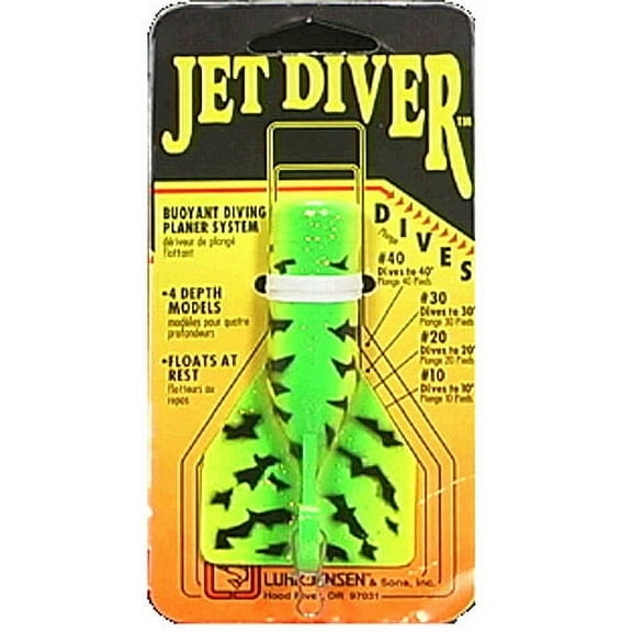 Luhr Jensen Jet Diver Batman Fire Tiger Sparkle Trolling Plug 3-1/2 Inch