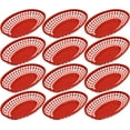 thumbnail image 4 of Set of 12 Red Oval Fast Food / Deli Baskets, 9.25 by 5.67-Inch, Red (12), 4 of 6