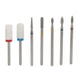 thumbnail image 1 of Juego de brocas para uñas, 7 Uds., cerámica de alta dureza, acero de tungsteno, esmalte de uñas en Gel, broca para manicura, 1 of 14