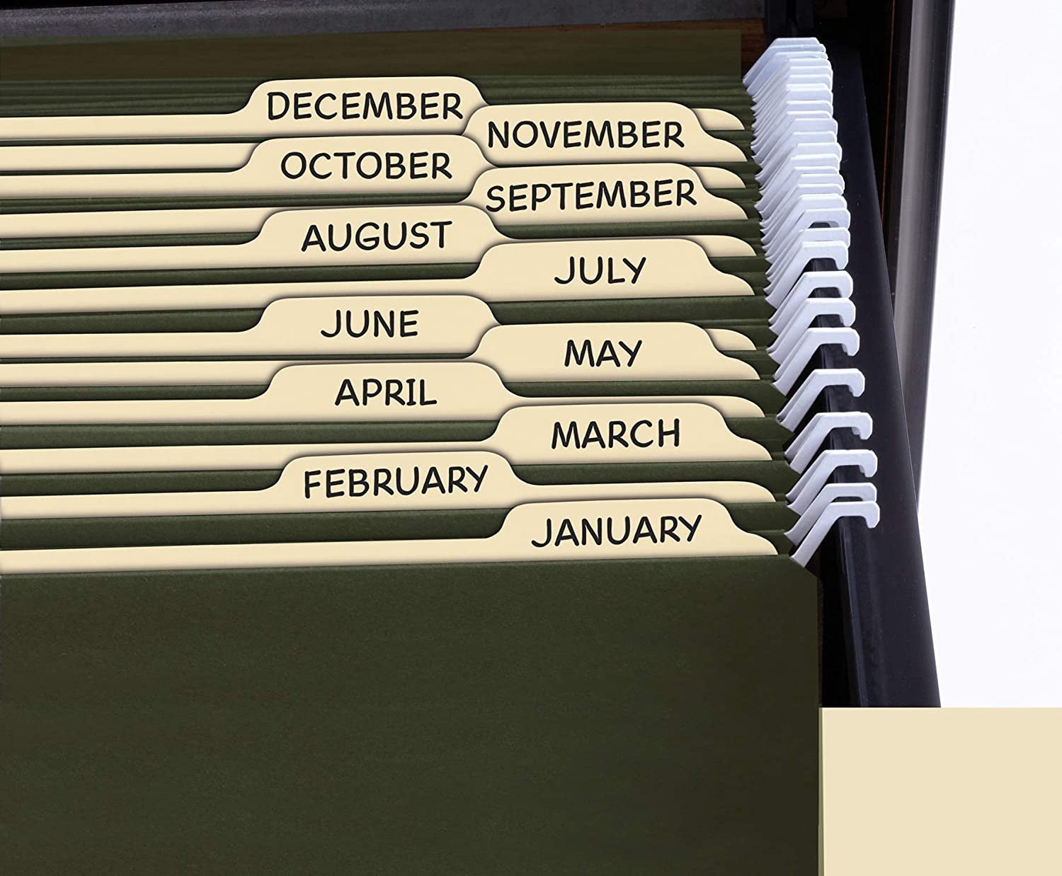 Find It Tab View Hanging File Folders Letter 9/Pack Green (FT07032)