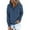 Blue, variant on Holzkary Hoodies for Womens 2025 Button Collar Drawstring Hooded Pullover Sweatshirt Casual Long Sleeve Tops Shirts Long Casual Down for Pocket Pullover Sleeve Button V Neck Sweatshirts Army Green L