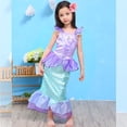 thumbnail image 3 of Princesa Ariel Disfraz De Sirena Cosplay Vestido Púrpura De Fantasía Para Niños Niña Navidad Halloween Fiesta Trajes Terno, 3 of 4