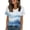 #083-Blue, variant on Women's Tie Dye Short Sleeve Tee Crewneck Summer T Shirt Multicolor