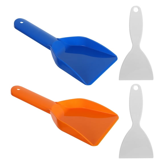 WRITWAA Plastic Refrigerator Ice Shovel, Versatile Kitchen Use, Assorted Colors, 4Pcs