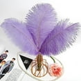 thumbnail image 5 of Namzi Ostrich Feathers, 24 Pcs 25-30cm Purple Feathers Ideal for Wedding Centerpiece, Table Decor Vase Fillers, 5 of 5