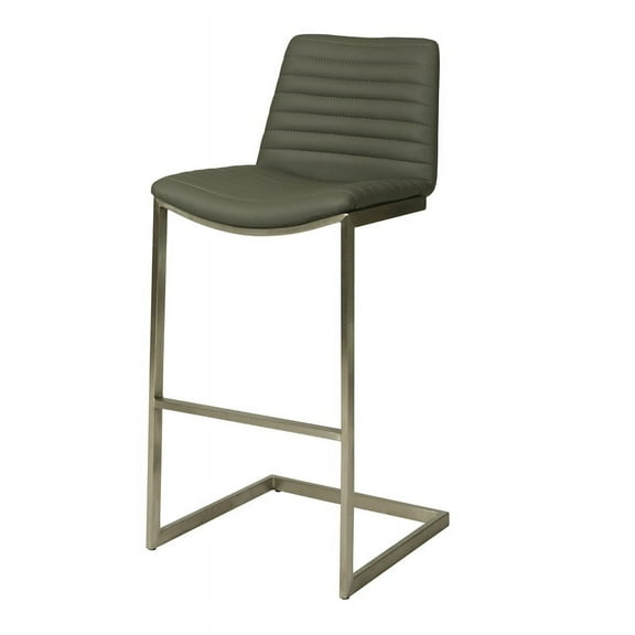 Buxton Stool - Bar Height - Stainless Steel Pu Gray