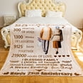 thumbnail image 4 of LHSHID 25 Years 25th Wedding for Women Personalized Throw Blanket Gift Anniversary Christmas Valentines for Wife Husband Mom Dad Gifts 30"x40", 4 of 6