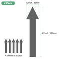 thumbnail image 3 of Uxcell Paquete de 4 Adhesivos Flecha Impermeables de 5 x 1 pulgadas para Marcado de Paredes/Señal de Tráfico [Gris Oscuro], 3 of 6