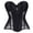 Black, variant on Women's Black Sheer Mesh Strapless Underbust Corset Steel Boned Waist Cincher Seamless Shaping Bodice