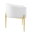 thumbnail image 3 of Modway Savour Tufted Performance Velvet Stainless Steel Accent Chair in White, 3 of 8