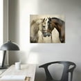 thumbnail image 3 of GOSMITH  Loving Horse Duo Canvas Wall Art Brown, Horse Art Wall Decor for Living Room, Bedroom, Family Room, 3 of 4