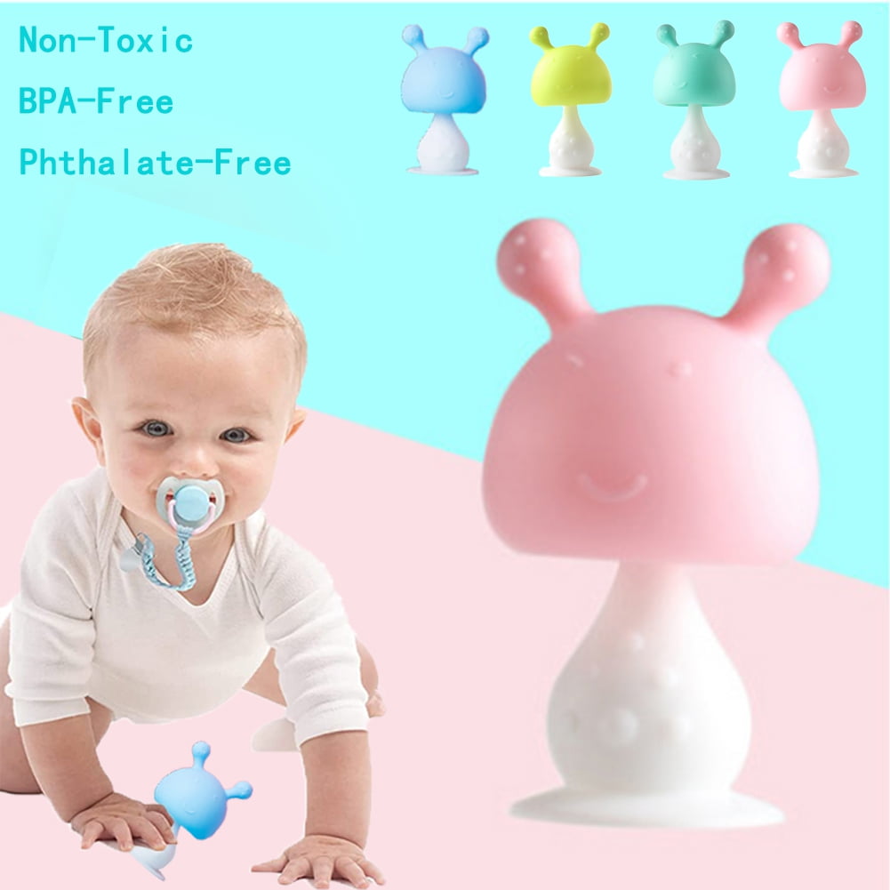 UDIYO Baby Teething Toys, Hand Grip Silicone Teether Toy Pacifiers for