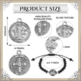 thumbnail image 2 of Collar Medalla San Benito Dije Cadena Acero Inoxidable Xtellar plateado, 2 of 4