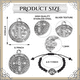 thumbnail image 2 of Collar Medalla San Benito Dije Cadena Acero Inoxidable Xtellar plateado, 2 of 4