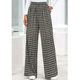 thumbnail image 3 of PRETTYGARDEN Casual Women's Pants Elastic Waist Palazzo Long Stretchy Wide Leg Trousers Knit Fall Outfits with Pockets, 3 of 8