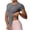 Gray, variant on Workout Tops for Women Short Sleeve Athletic Tees Breathable Gym Running Yoga T-Shirts