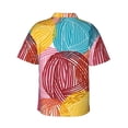 thumbnail image 3 of Disketp Hawaiian Shirts For Men,Colorful Wool Balls Print Mens Casual Short Sleeve Button Down Shirts Beach Shirt, 3 of 8