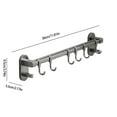 Perchero de pared para cocina sin taladros, almacenamiento