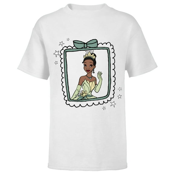 Disney The Princess and the Frog Tiana Portrait T-Shirt - Short Sleeve T-Shirt for Kids - Customized-White
