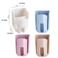 thumbnail image 2 of Kearding Soporte de pared para cepillos de dientes, soporte para vasos a prueba de polvo, organizador adhesivo, accesorios de baño para el hogar, Juegos de accesorios de baño Rosa Kearding HA078324-04, 2 of 6