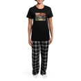 thumbnail image 4 of CafePress - Japanese Cats Women's Dark Pajamas - Women's Short Sleeve Print T-Shirt and Pants Dark Cotton Pajama Set, 4 of 7
