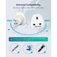 thumbnail image 3 of UK to US America Plug Adapter, 2 Pack Grounded USA Visitors Travel Converter, Converts All Type G Plugs from United Kingdom UK Singapore Malaysia UAE Ireland Malta Hongkong and etc. (Type B), 3 of 4