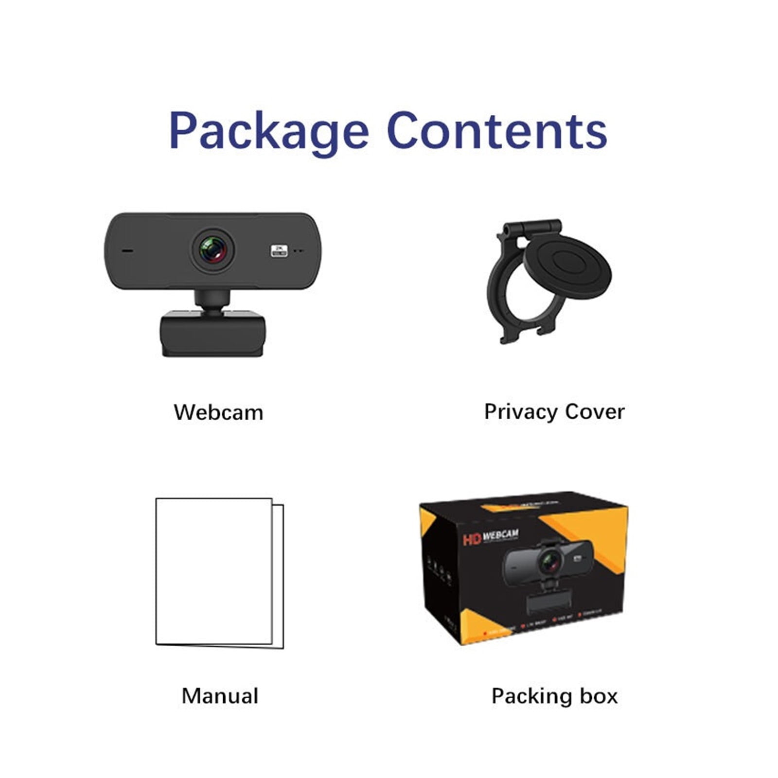 Webcam 2K Full HD 1080P Web Camera Autofocus With Microphone USB Web Cam For PC Computer Laptop Desktop Webcamera For Conferencing, Live Streaming, Recording ,Full Clarity