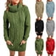 thumbnail image 2 of Vestido suéter de punto con cuello alto y cuello redondo de Europa y Estados Unidos para otoño e invierno, 2 of 5