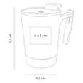thumbnail image 3 of Taza doble pared acero/corcho con tapa 300 ml-kilia gris 8.5 x 12, 3 of 6