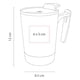thumbnail image 3 of Paquete con 10 piezas de Taza doble pared acero/corcho con tapa 300 ml gris 8.5 x 12, 3 of 6