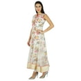 thumbnail image 3 of Bimba Women Floral Anarkali Printed Kurta Dupion Silk & Net Kurti Long Formal Party Dress Wear, 3 of 8