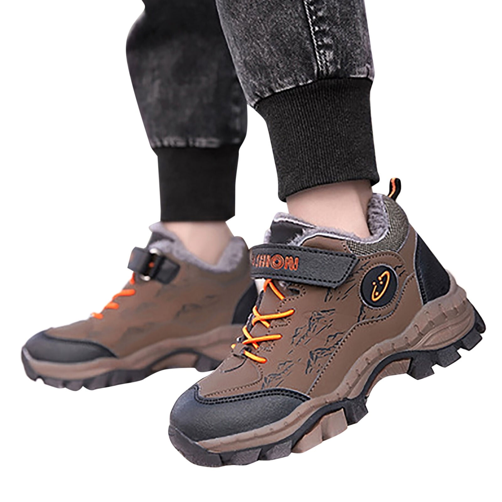 Children Shoes Boys Leather Snow Boots Winter And Thickened New Non And Warm Big Kid Little Kid Hiking Shoes Children Snow Boots Winter Classic Teenage Boots Boys Snow Boats Size 4 Snow Boot for Boys