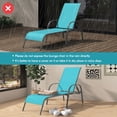 thumbnail image 2 of Gymax Chaise Longue d'Extérieur avec Accoudoirs Inclinables Réglables pour Patio Turquoise, 2 of 7