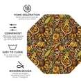 thumbnail image 3 of Honeii Vintage Sunflower and Corn Autumn Print Leather Coaster Set of 4, Ideal for Safeguarding Your Furniture from Drinks Spills and Effortless Cleanup-Octagon, 3 of 6