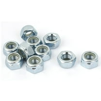 M10x1mm Zinc Plated Self-Locking Nylon Insert Hex Lock Nut 10pcs