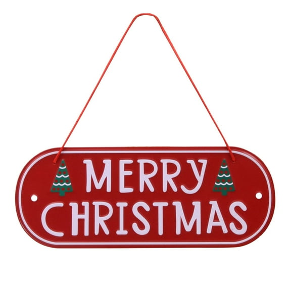 RSKK Mini Hangable Diy Christmas Welcome Sign,Christmas Plaque Sign Metal Christmas Door Wall Hanging Sign Christmas Tree Ornaments Ornaments Hangs