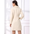 thumbnail image 3 of DARING DIVA Women's Winter Coat Faux Fur Collar Double Breasted Long Warm Coats XL Beige, 3 of 6