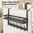 thumbnail image 3 of Storvive Over The Door Hooks Organizer Hanger, Space-Saving Door Hanging Rack with 6 Hooks & 1 Basket, 3 of 8