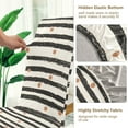thumbnail image 5 of Yayeee 2 Pack Dining Chair Covers Stretch Parson Chairs Slipcovers Seat Protector, Black Stripes, 5 of 6