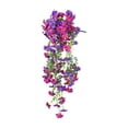thumbnail image 5 of Artificial Purple & Pink Morning Glory Hanging Vine, Faux Trailing Petunia Flower Bouquet, Fake Hanging Plant for Indoor/Outdoor Porch and Patio Decor, 5 of 6
