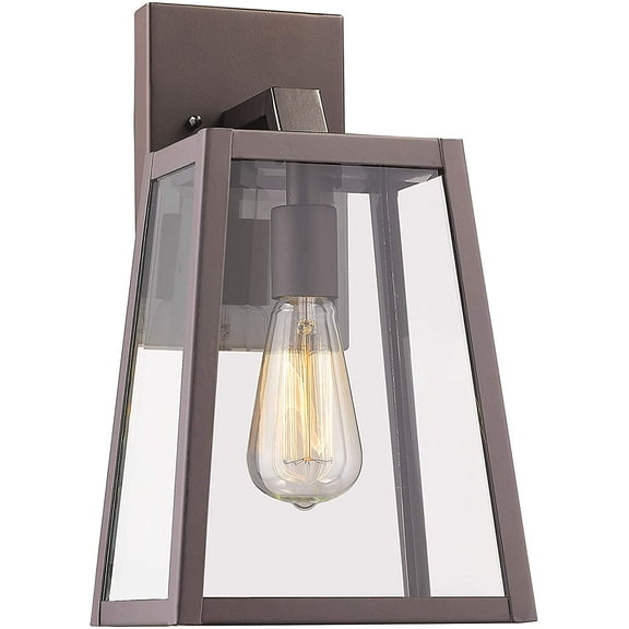 RADIANCE Goods Transitional 1 Light Rubbed Bronze Outdoor Wall Sconce 14" Height