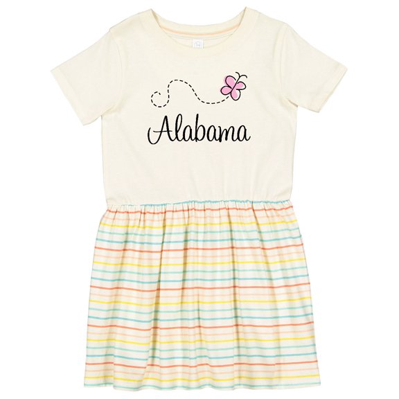 Inktastic Butterfly Alabama Girls Toddler Dress