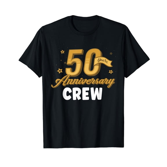 50th Anniversary 50 Years of Marriage Golden Wedding Crew T-Shirt