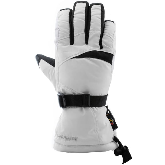 HOTFINGERS Men's Stellar Snow Sports Gloves, Color: White/Black, Size: XL