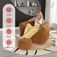 thumbnail image 4 of MEIGUGAO Adult Solid Print Oversized Bean Bag Chair, Gold, 4 of 15