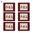 thumbnail image 2 of Christmas Holiday Placemats Set of 6, Santa Clause Reindeer Vintage Style Snowflake Heat-Resistant Washable Table Place Mats for Kitchen Dining Table Decoration, 2 of 8