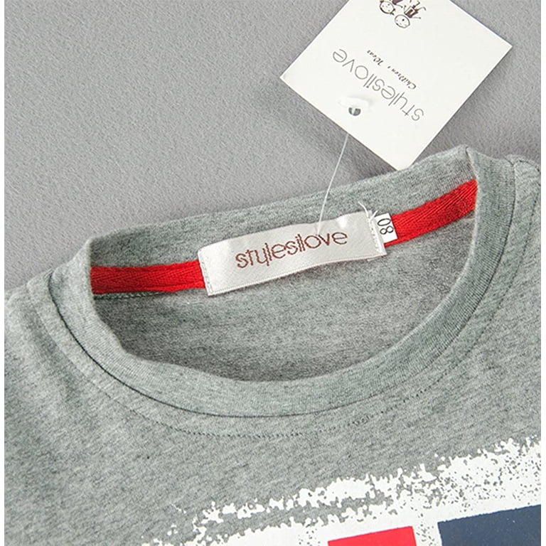 StylesiLove Kids American Or UK Flag T-Shirt - Short Sleeve Tee For Boys (Ages 1-7)