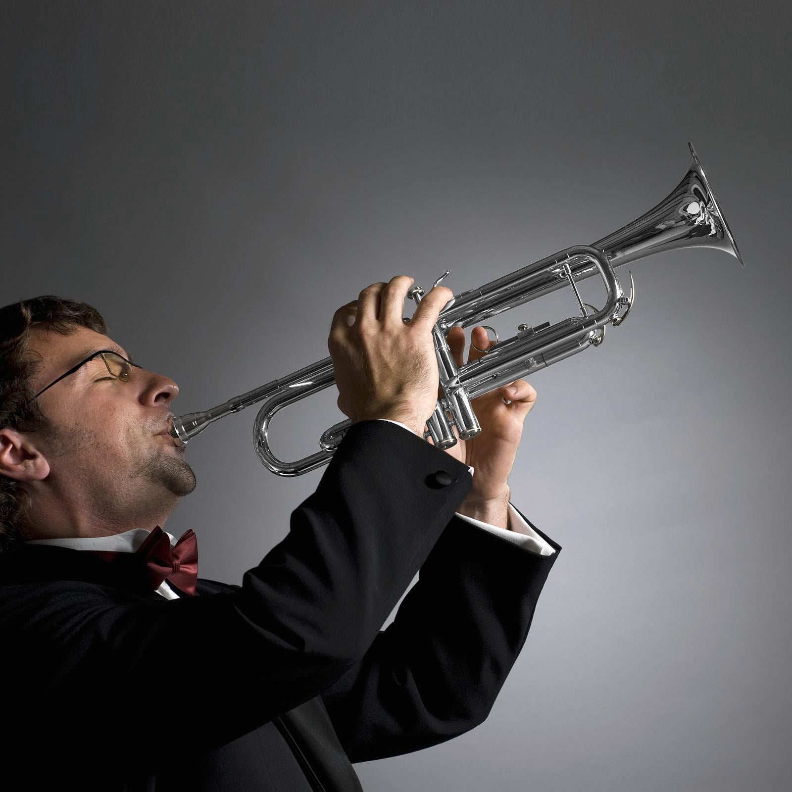 OverPatio B Flat Student Silver Bb Trumpet for School Band, Sliver