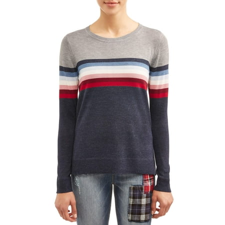 EV1 from Ellen DeGeneres Ombre Stripe Crew Neck Sweater Women's