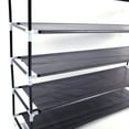 thumbnail image 6 of Black 5-Tier Shoe Rack, Non-woven Fabric Storage Organizer with Handle, 39" Wide, for Entryway/Closet. Easy Assembly, Durable, Holds Shoes Neatly., 6 of 8
